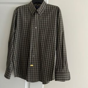 Dockets Button Down Long Sleeve Shirt. Size L